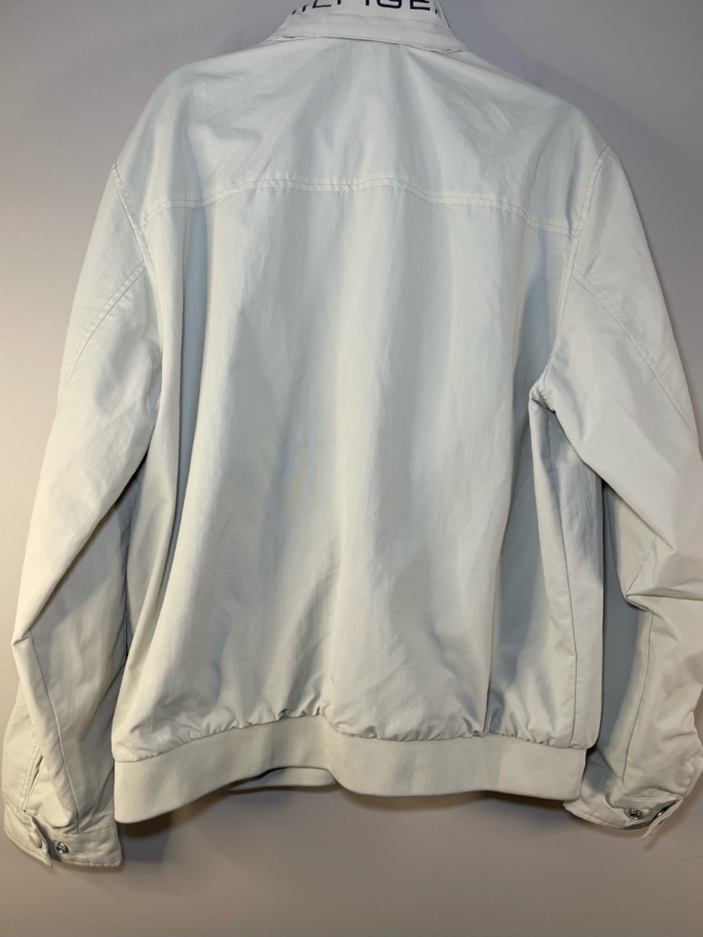 Tommy Hilfiger White Bomber Jacket with Navy Trim - Picture 8 of 8